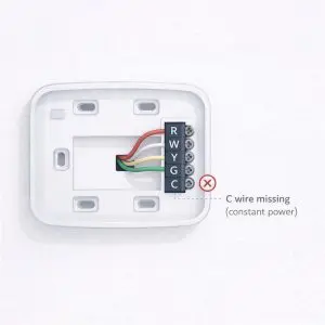 thermostat wiring missing a c-wire