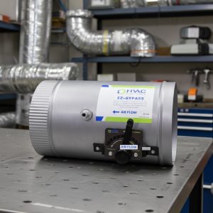 bypass damper on table in warehouse